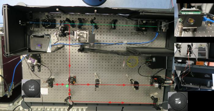 Michelson interferometer optical setup