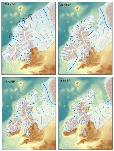 Maps Showing Ice Sheets Melting (1 of 2)