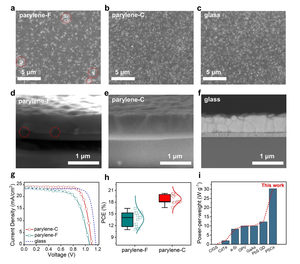 Comparison of morphology and performance of parylene-C based FPSCs with other PSCs