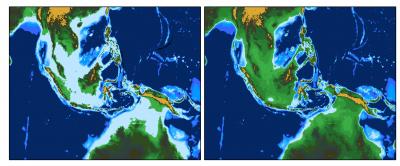 Sunda Shelf During the Last Ice Age and Now