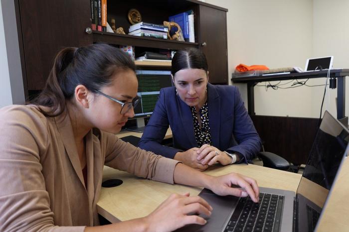 Karen Williams (at left) and D. Sarah Stamps worked with Italian collaborators to assess the impact of the melting of the Laurentide ice sheet on present-day vertical land motions.