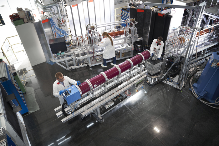 Scientists at the RESEDA-instrument