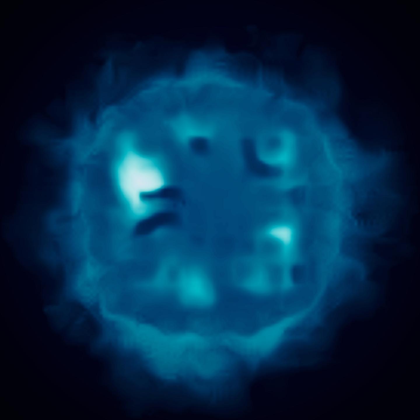 False colour image of one of the supernova simulations