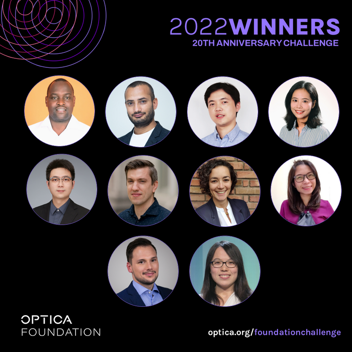 Optica Foundation 20th Anniversary Challenge Winners