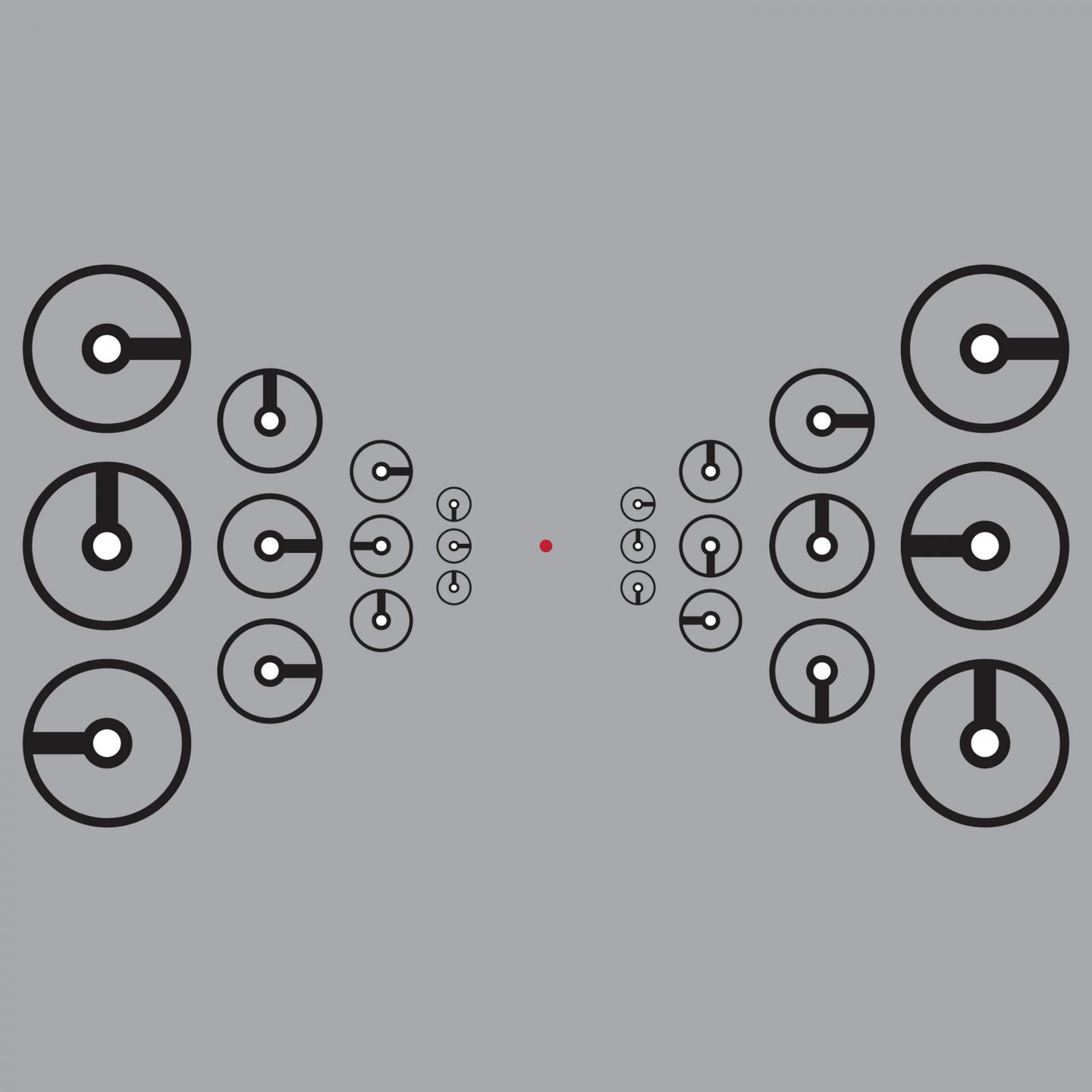 Peripheral Vision Test Image: Clocks Left and Right