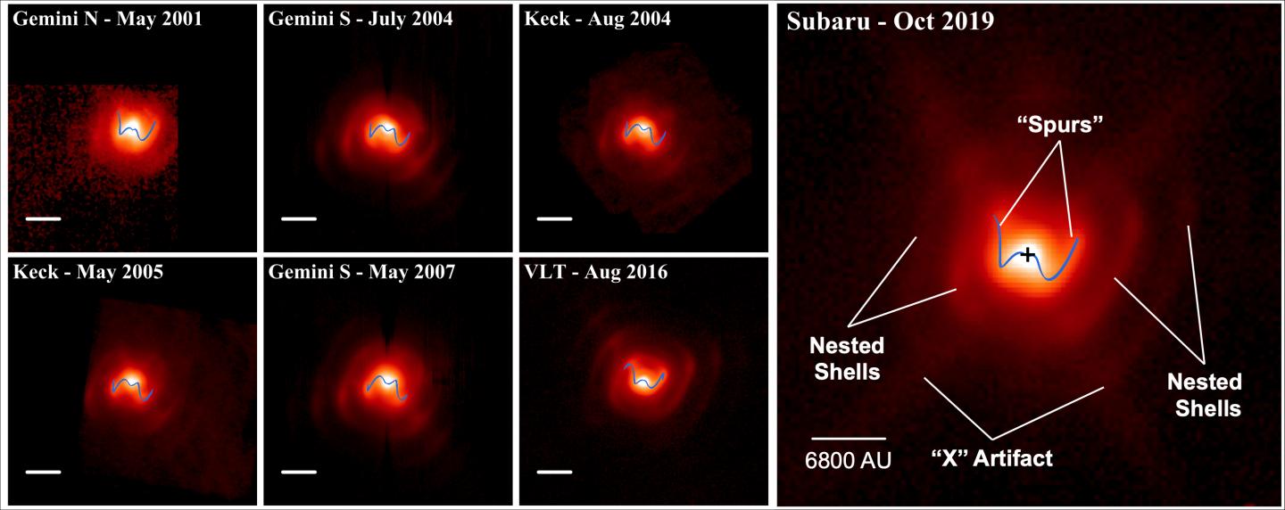 Sequence of Images of WR 112 Since 2001