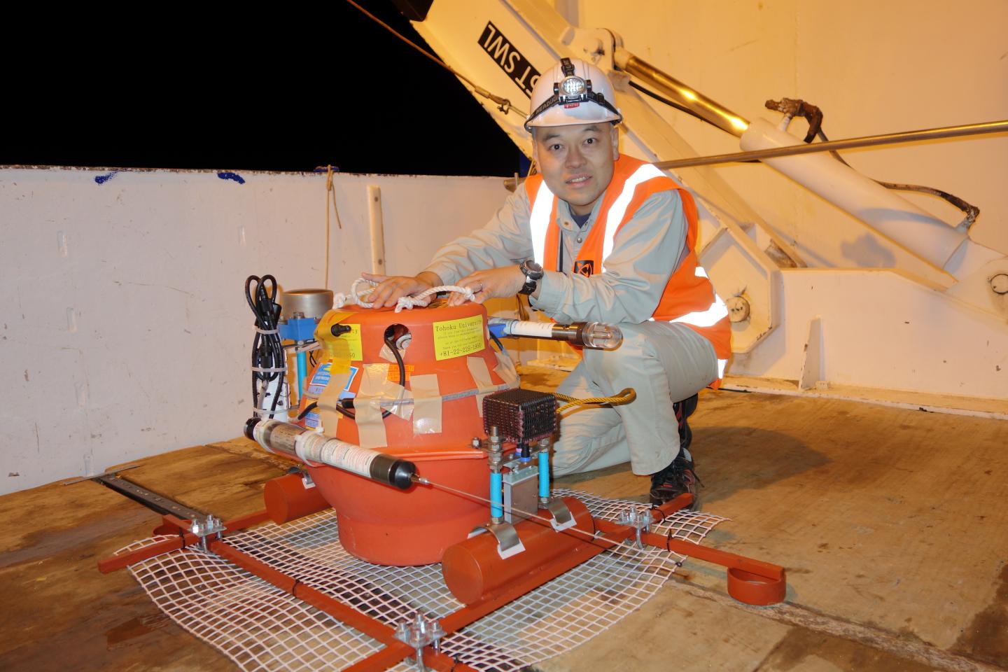 Seabed Pressure Gauge Installed Offshore New Zealand