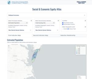 Preview of the Climate Equity Atlas Interface