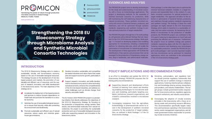 Strengthening the 2018 EU Bioeconomy Strategy through Microbiome Analysis and Synthetic Microbial Consortia Technologies