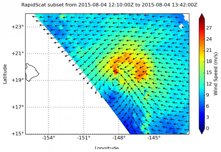 RapidScat Image of Guillermo