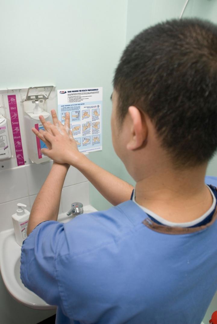 Image of Healthcare Worker Washing Hands