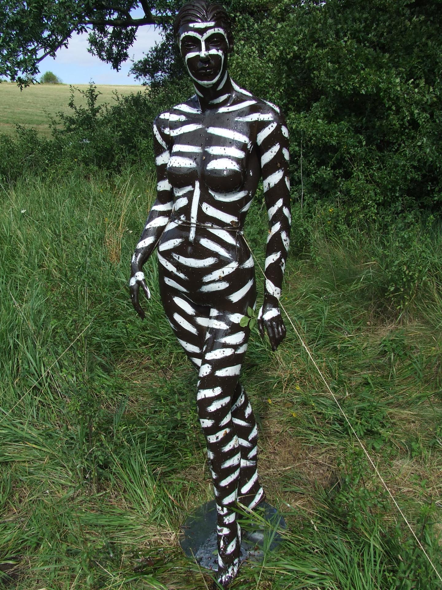 Standing Striped Human Model