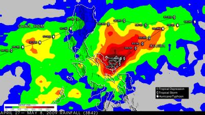 TRMM Satellite Rain Map Shows a Soaked Philippines