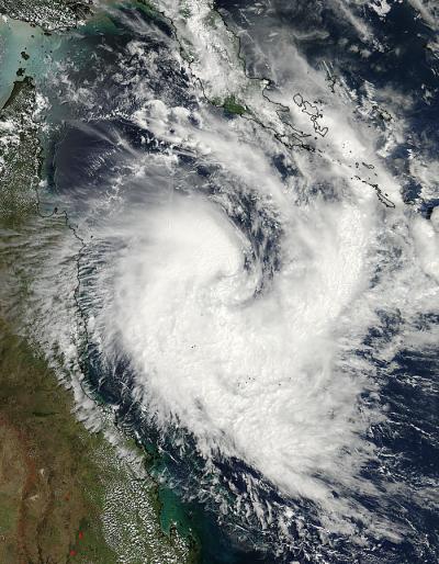 Newborn Tropical Cyclone Tim in the Coral Sea