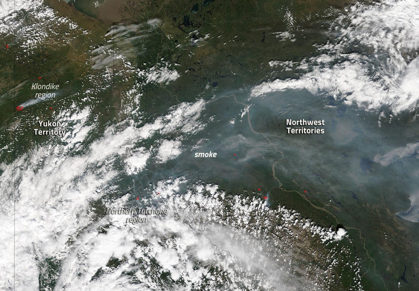 Canadian Wildfires Burning in Yukon Territory