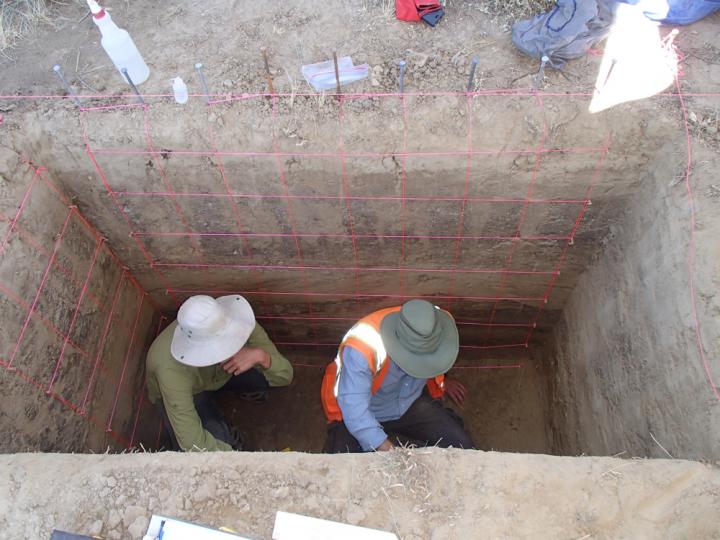 Soil Excavation at Chaco Canyon, New Mexico