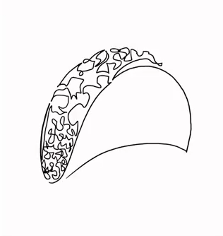 Line-drawing Taco