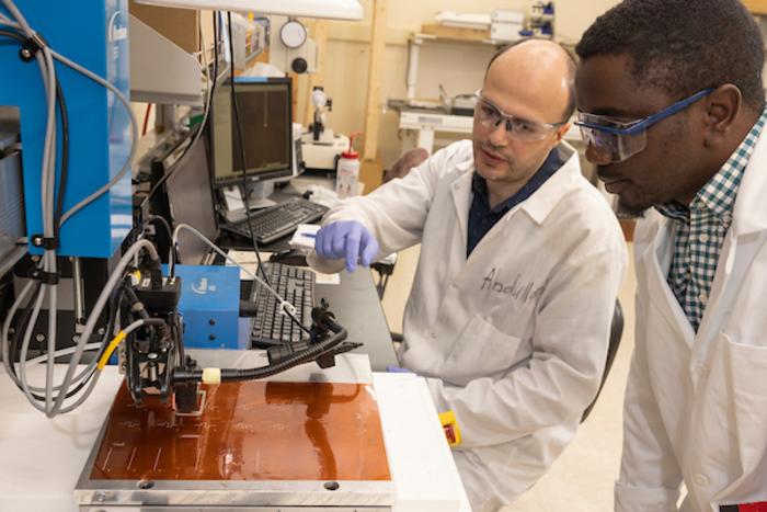 Binghamton University graduate students conducting research