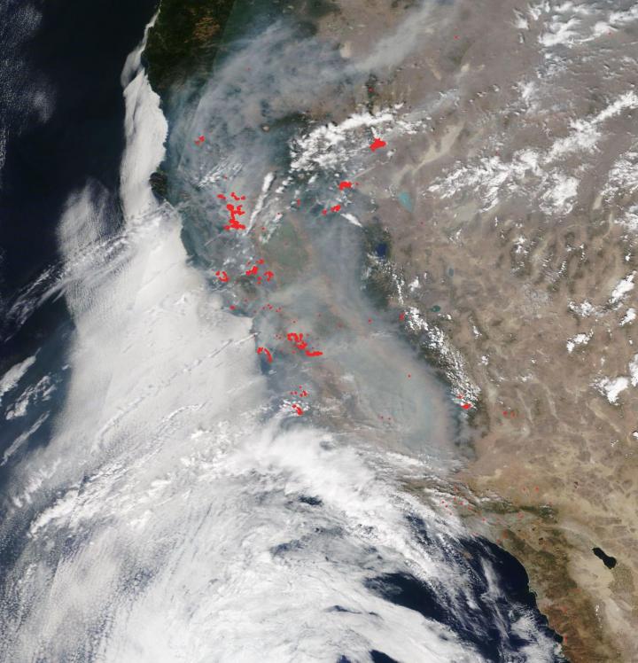 Terra image of California Fires