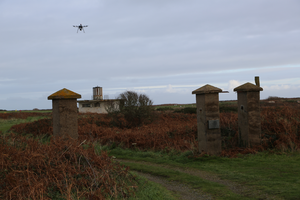 Drone flight over Alderney