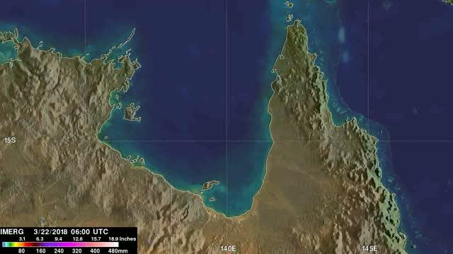 IMERG Rainfall Video of Queensland after Nora