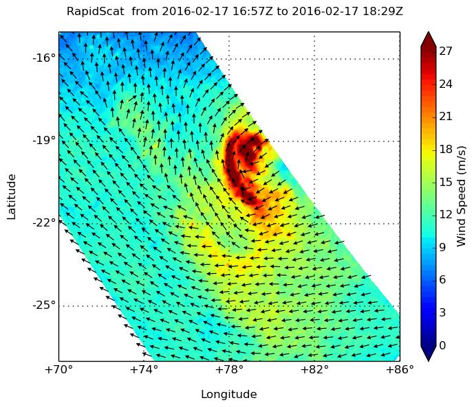 RapidScat Image of Uriah