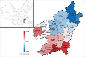 Detection rate of Thalassemia and its distribution in Southern Jiangxi, China