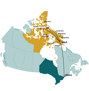 The patient referral pathway from Qikiqtani-Qikiqtaaluk Region to Ottawa