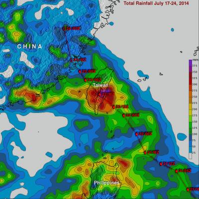 TRMM Rainfall Map of Matmo