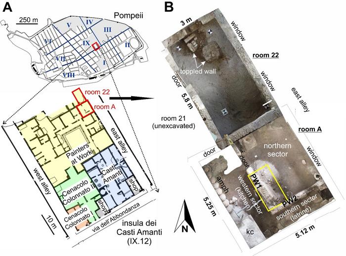 Pompeii excavation location