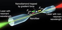 The Optical Forces Acting on a Moving Nanodiamond