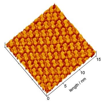 Molecular Scale Resolution image by EC-STM