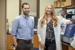 Dr. David Long (left) and Dr. Colleen Quaas (right) of the Medical University of South Carolina