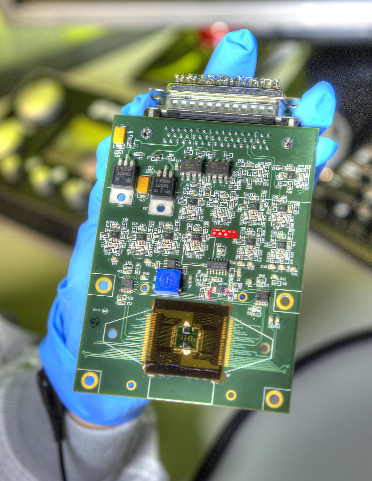 Mahmooda Sultana Holds Sensor Platform