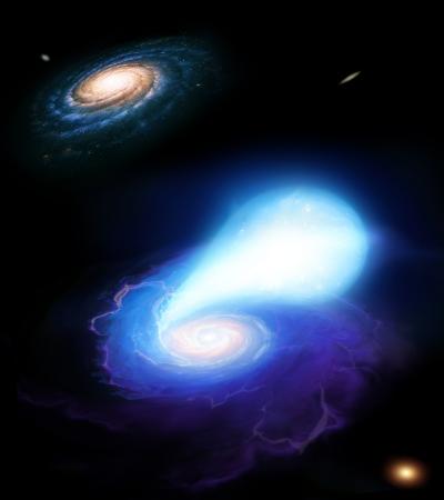 White Dwarf Star Pulled Onto the Neutron Star