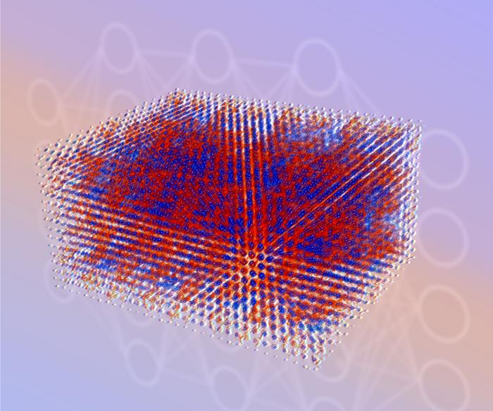 Snapshot of a deep learning simulation of more than 10,000 beryllium atoms