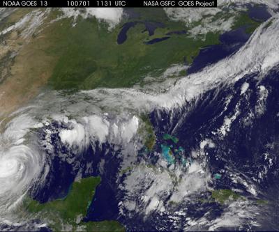 Tropical Storm Alex Moving Through Mexico