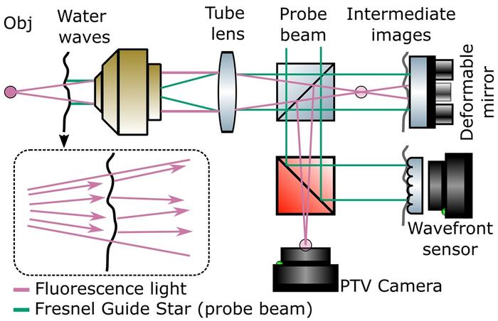 Fig. 1: Simplified overview of the optical setup.