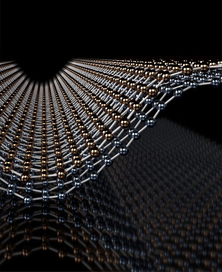 Illustration of a Bend in Bilayer Graphene