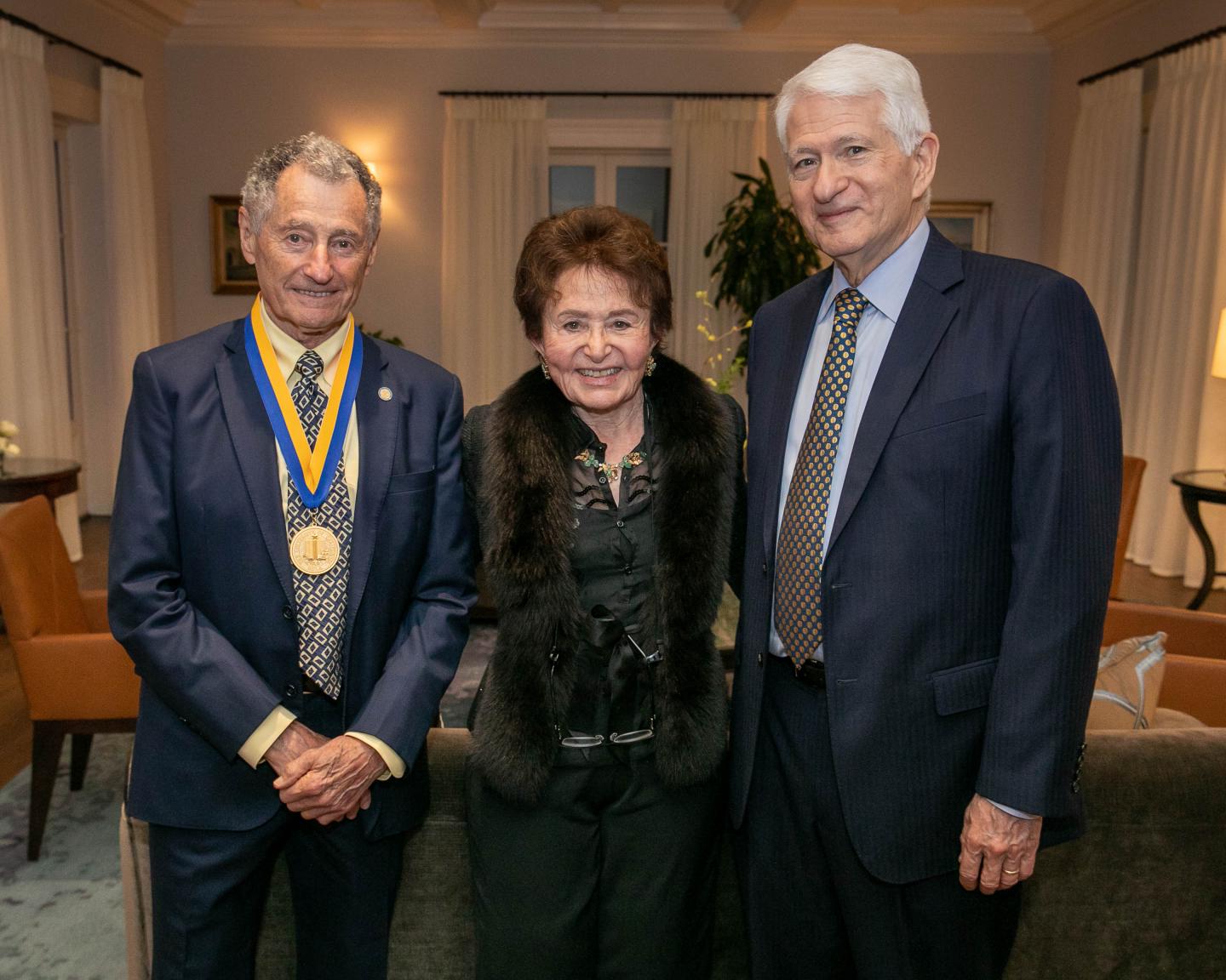 The Kleinrocks with UCLA Chancellor Block