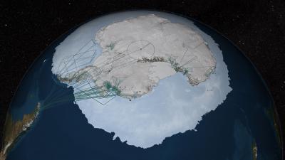Flight Paths from the 2009, 2010 and 2011 Antarctic Campaigns