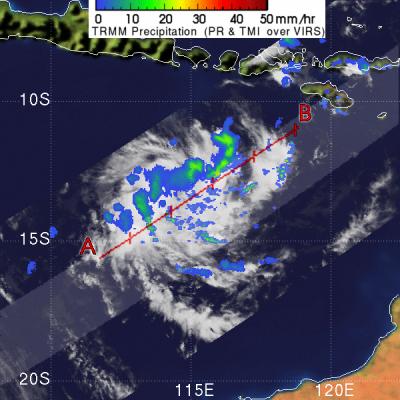 Light to Moderate Rainfall in New Trop. Cyclone 24S
