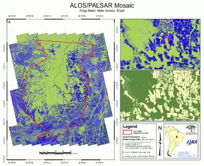 ALOS/PALSAR Mosaic -- Xingu Basin, Mato Grosso, Brazil