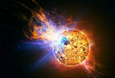 Artistic Rendering of an Unprecedented Stellar Flare