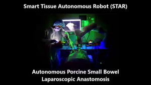 Robot performs surgery