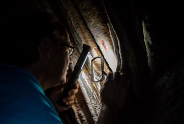 The researcher José Luis Sanchidrián at The Cave