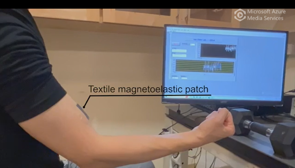The smart textile can convert muscle movements into distinct electrical signals