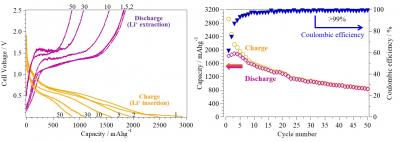 Fig2 Charge-Discharge Curves for Phosphorus-Encapsulated Carbon Nanotubes