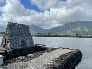 Structure at Heʻeia fishpond, Oʻahu