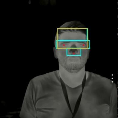 Thermal camera and armed with facial recognition algorithms